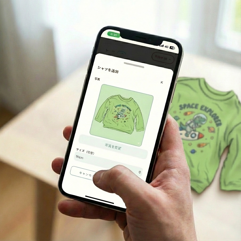 お洋服の写真を撮影